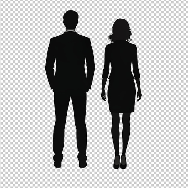 man and woman silhouette