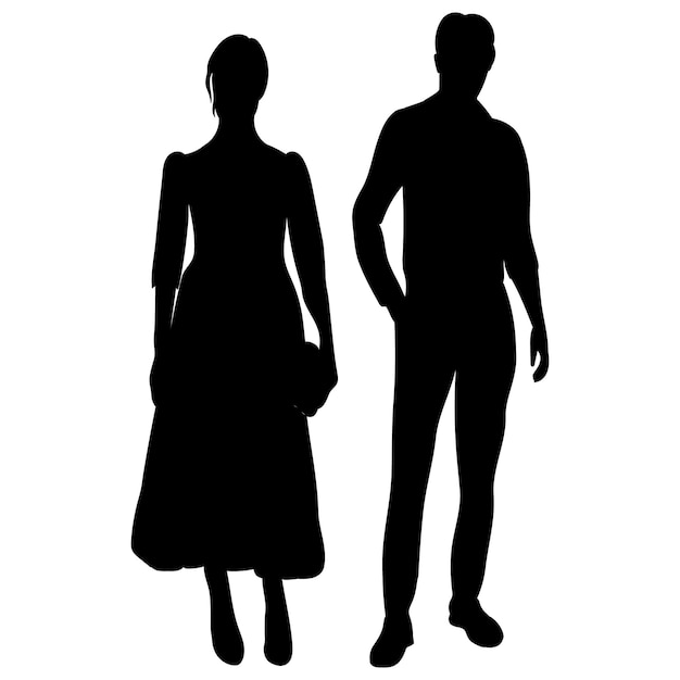 man and woman silhouette