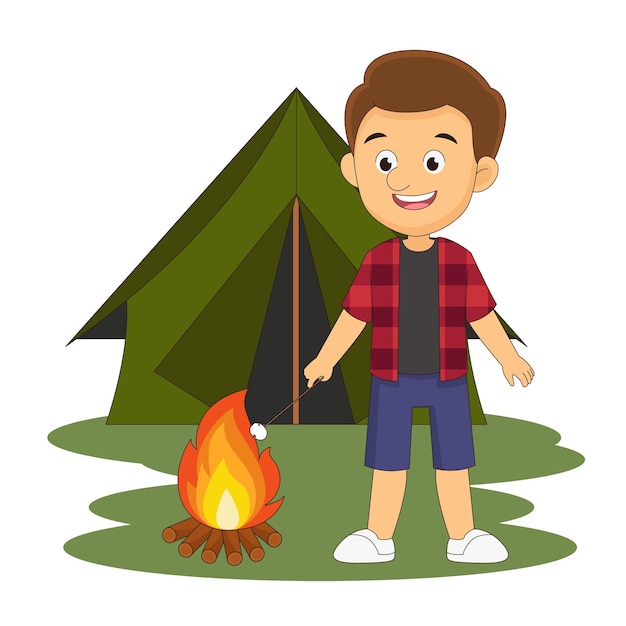 man camping cliparts