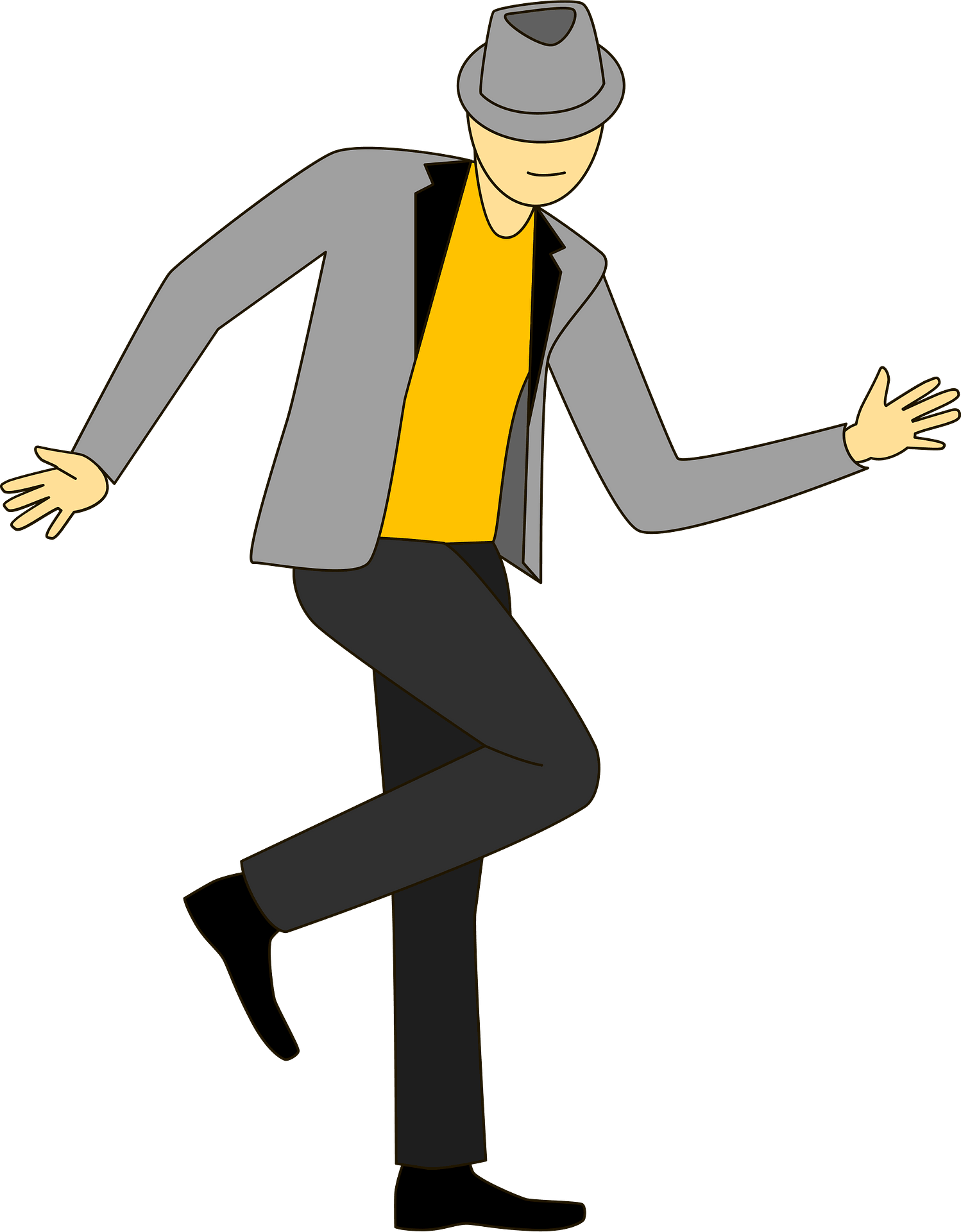Dancing man - Free vector clipart images on clipart library.com