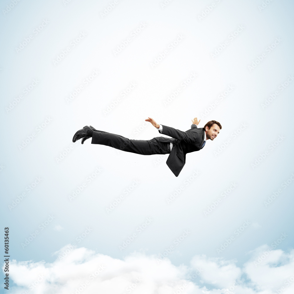 flying man Stock-Foto | Adobe Stock