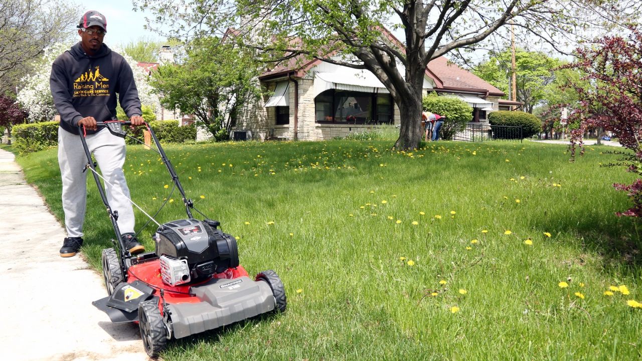 A man is traveling to all 50 states to mow lawns
