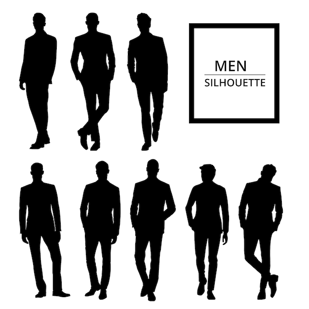 man silhouette vector