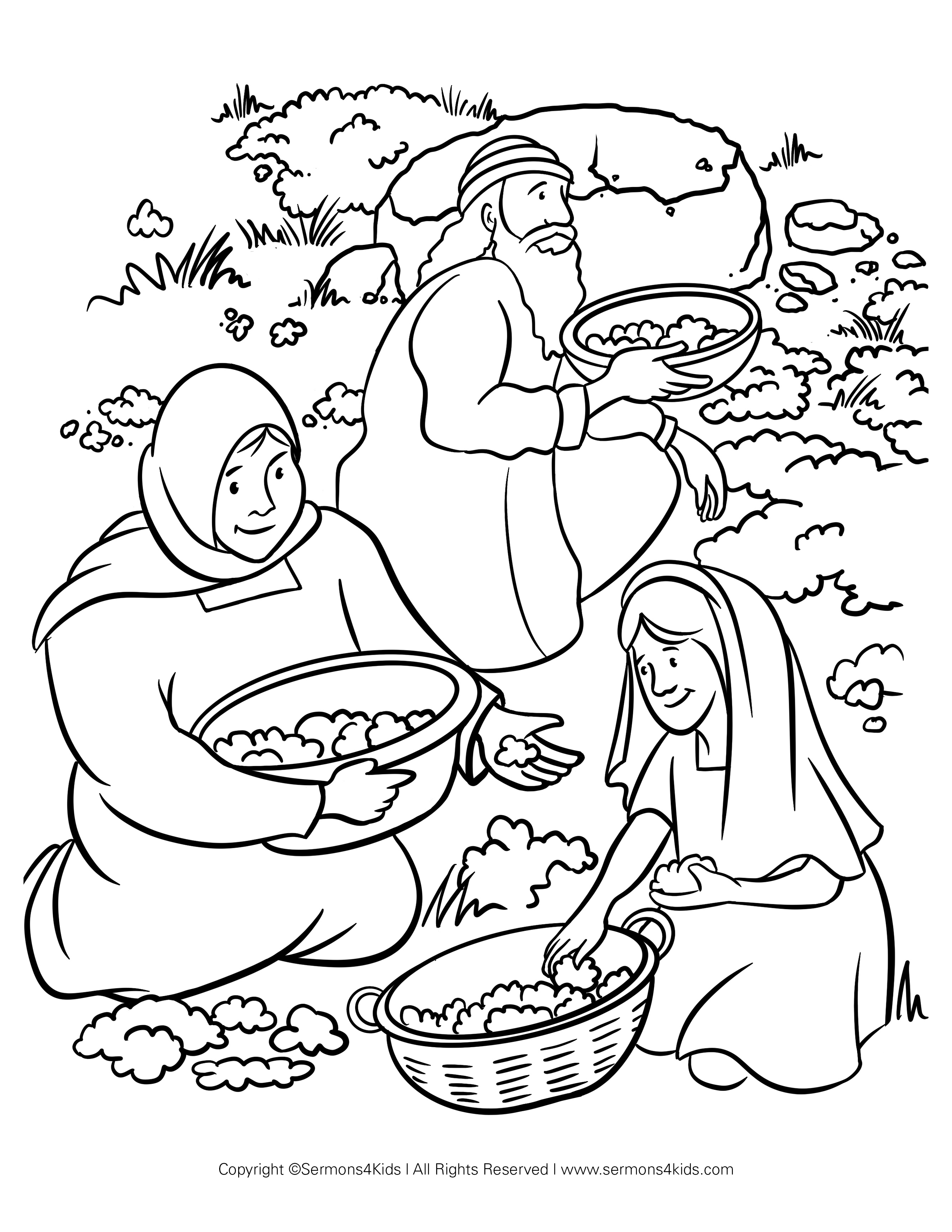 manna coloring page