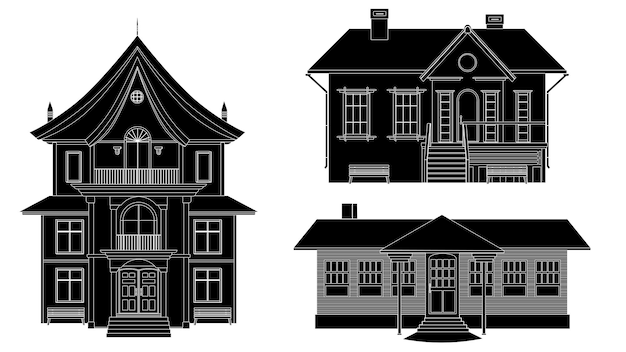 mansion cliparts black