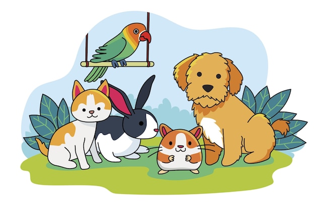 many pets cliparts
