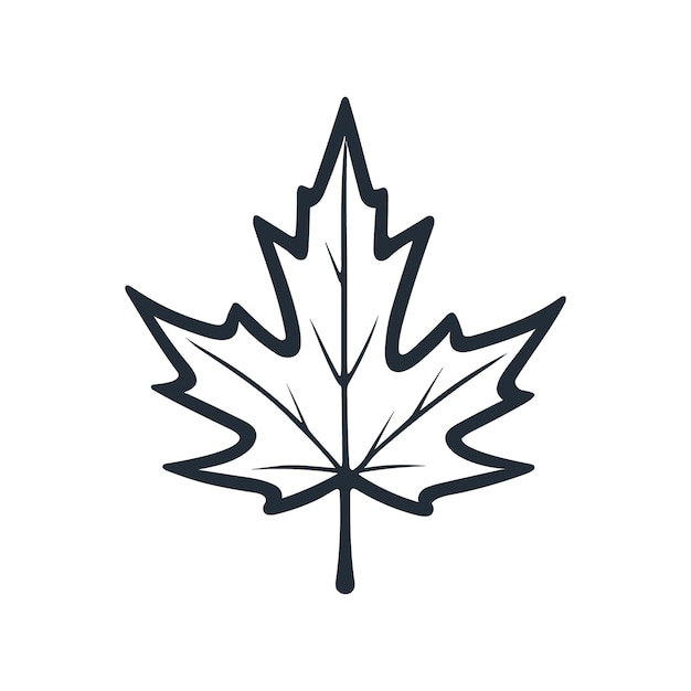 Maple leaf llogo design Vectorl silhouette icon | Premium AI ...