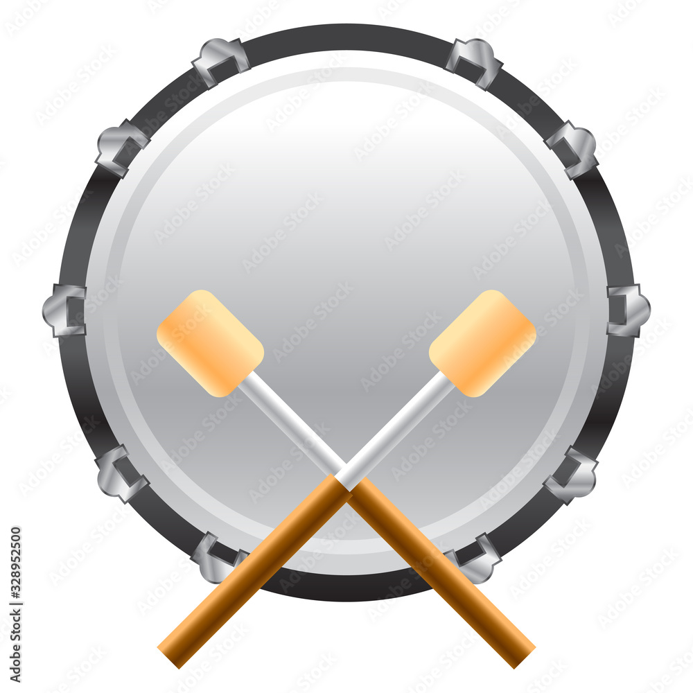 bass drum marching band illustration Stock-Vektorgrafik | Adobe Stock