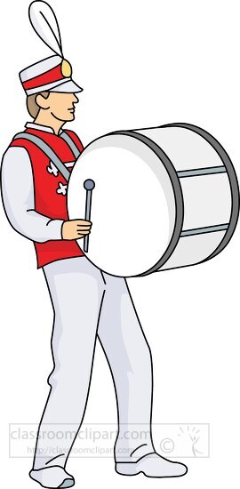 Musical Instruments Clipart-school marching band drummer clipart