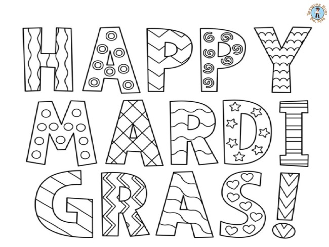 mardi gras coloring pages