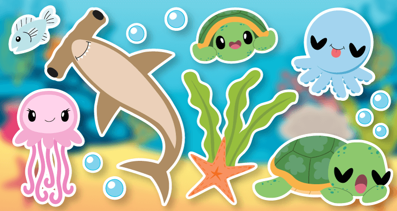 marine animals cliparts 2024