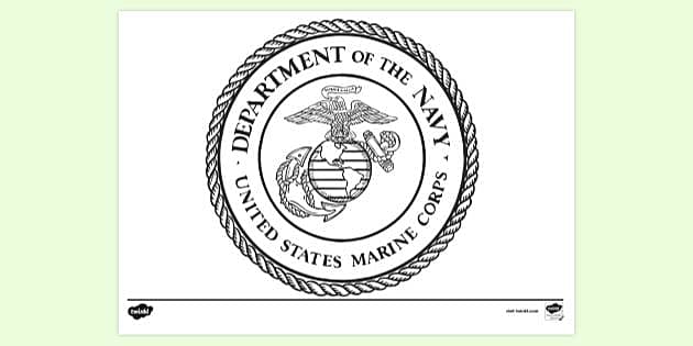 marine corp logo coloring pages to print