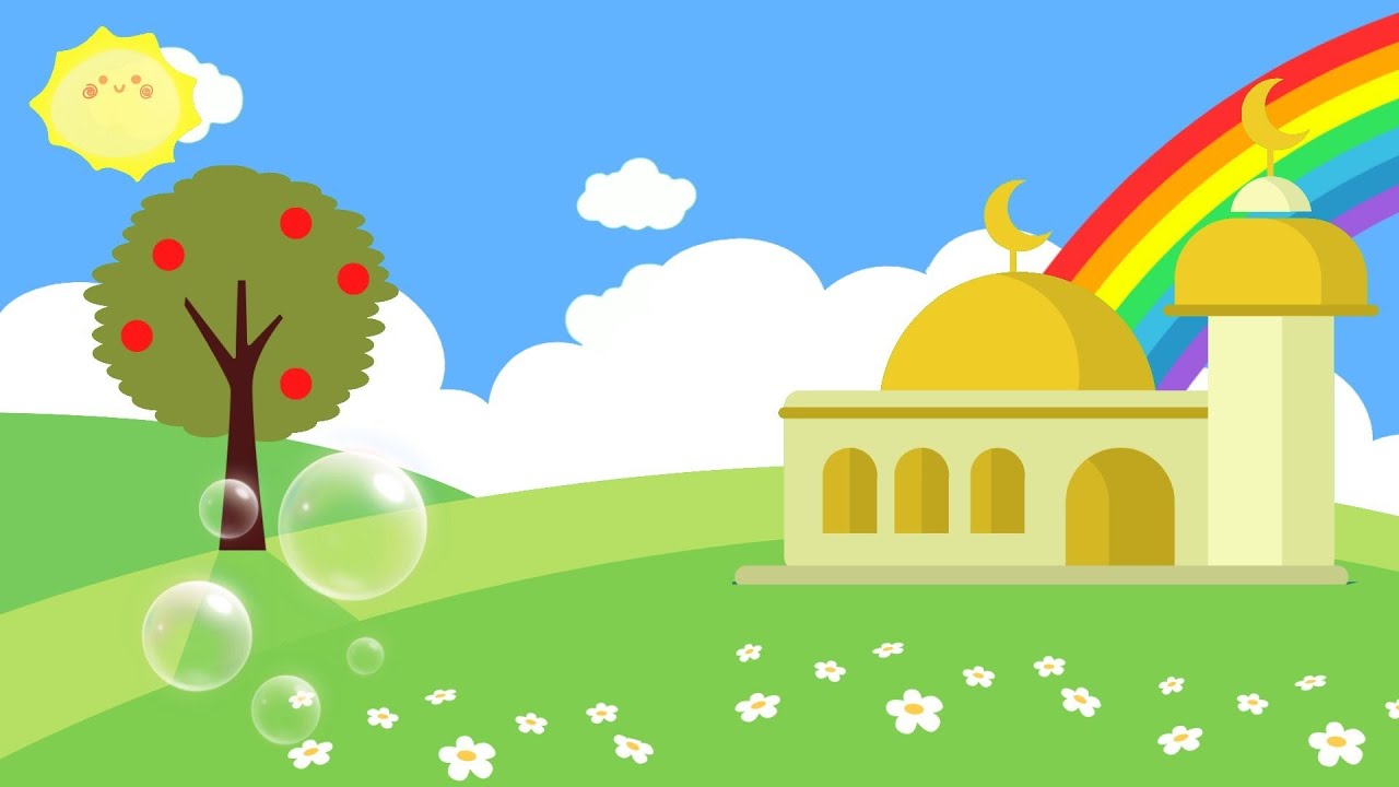 background animasi kartun bergerak background animasi masjid ramadhan