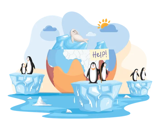 melting glacier cliparts