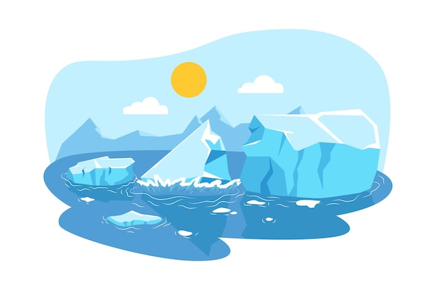 melting glacier cliparts