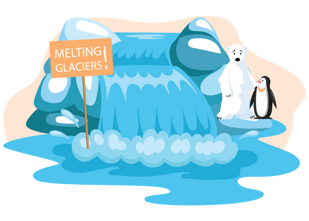 melting glacier cliparts