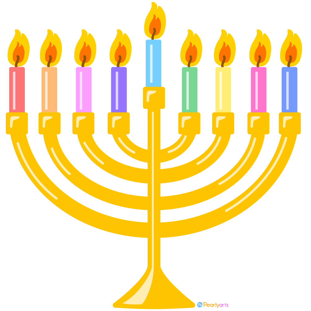 FREE Menorah Clipart (Royalty-free) | Pearly Arts