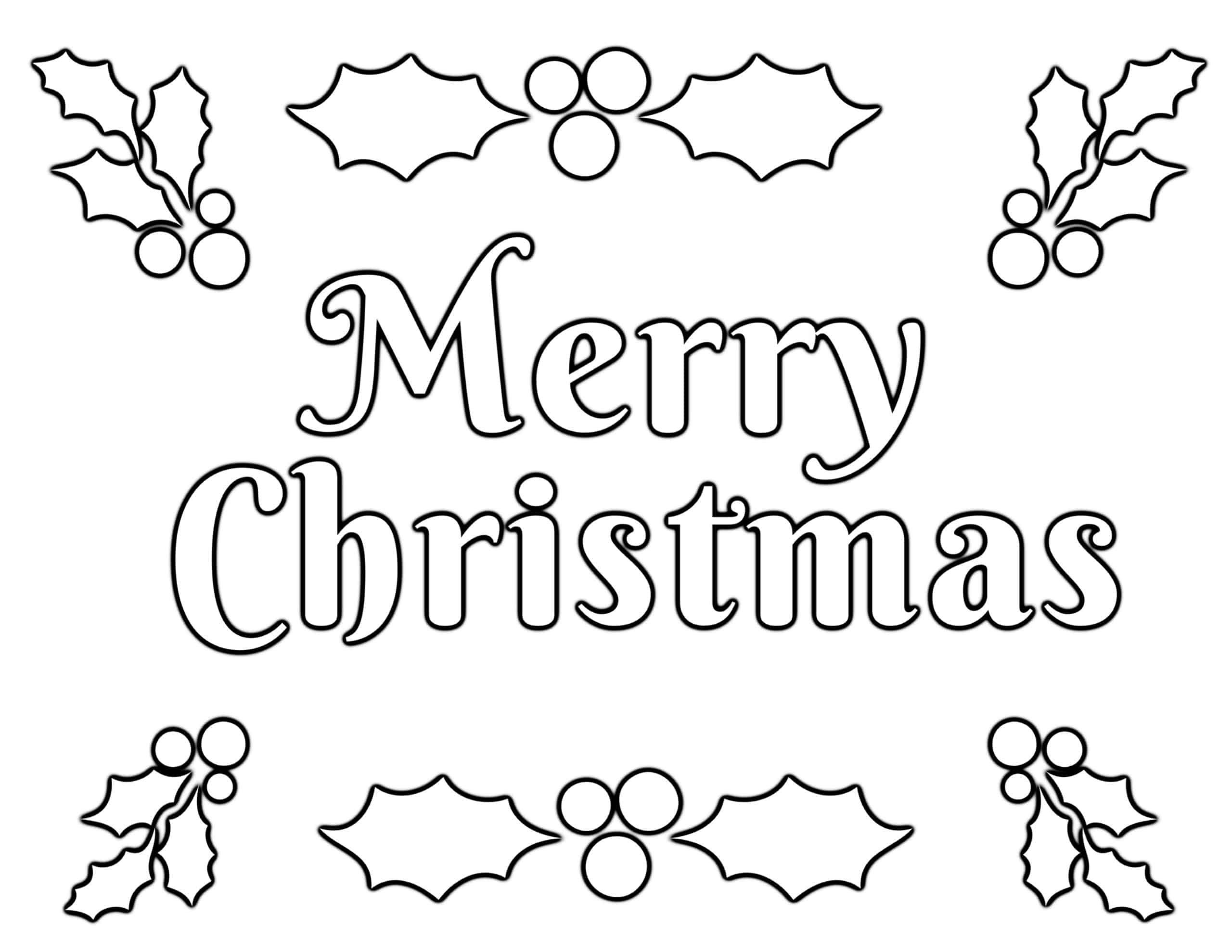 merry christmas coloring pages printable