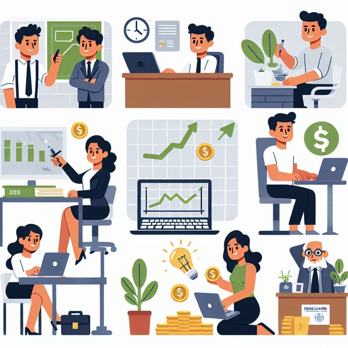 Explore Diverse Income Methods: Clipart Guide | AI Art Generator ...