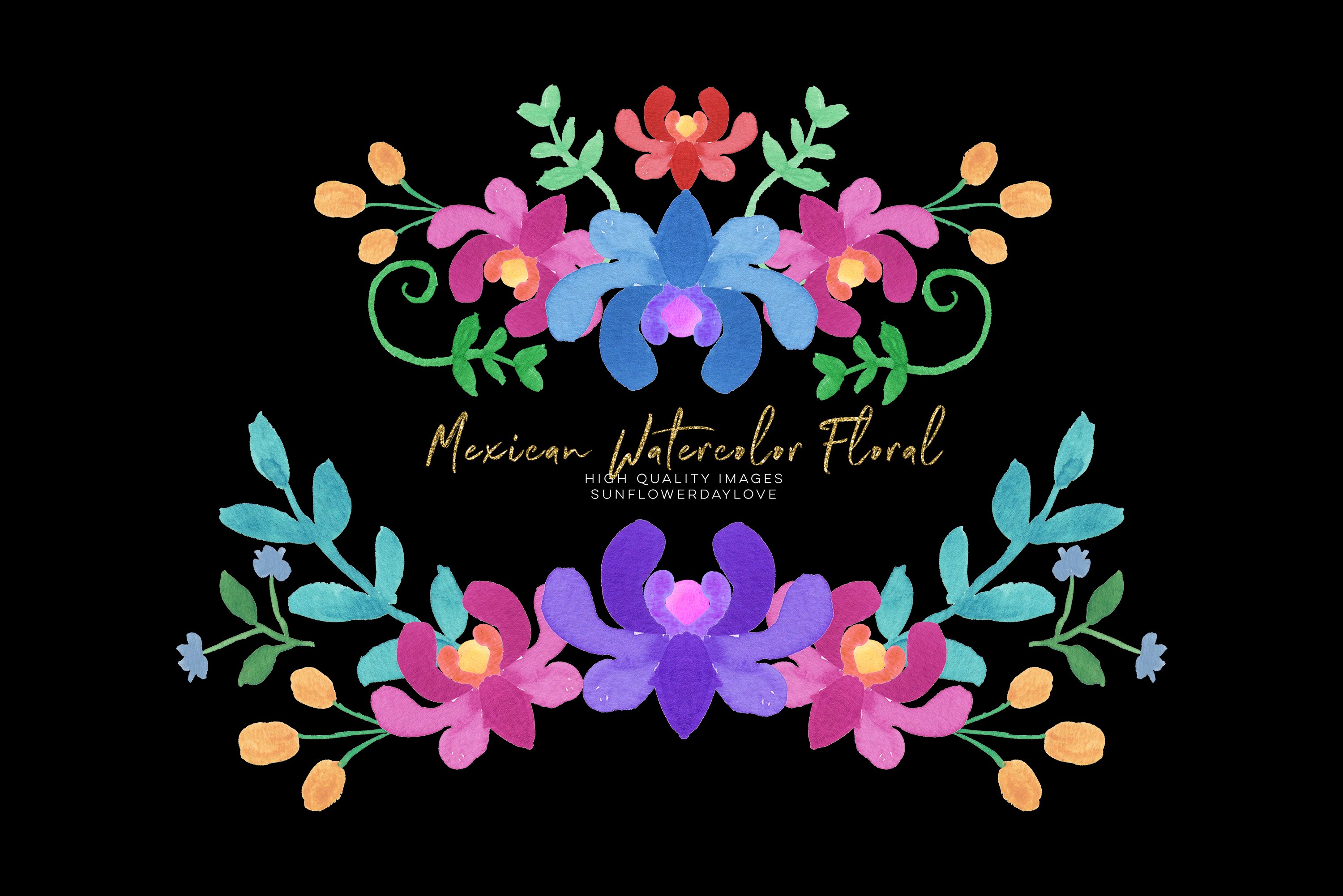 mexican floral cliparts