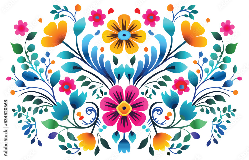 mexican flowers clipart