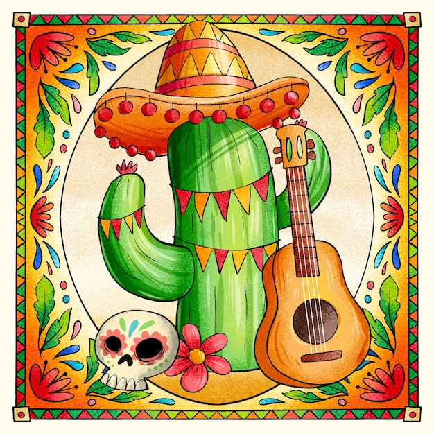 Free Vector | Hand drawn mexican culture illustration