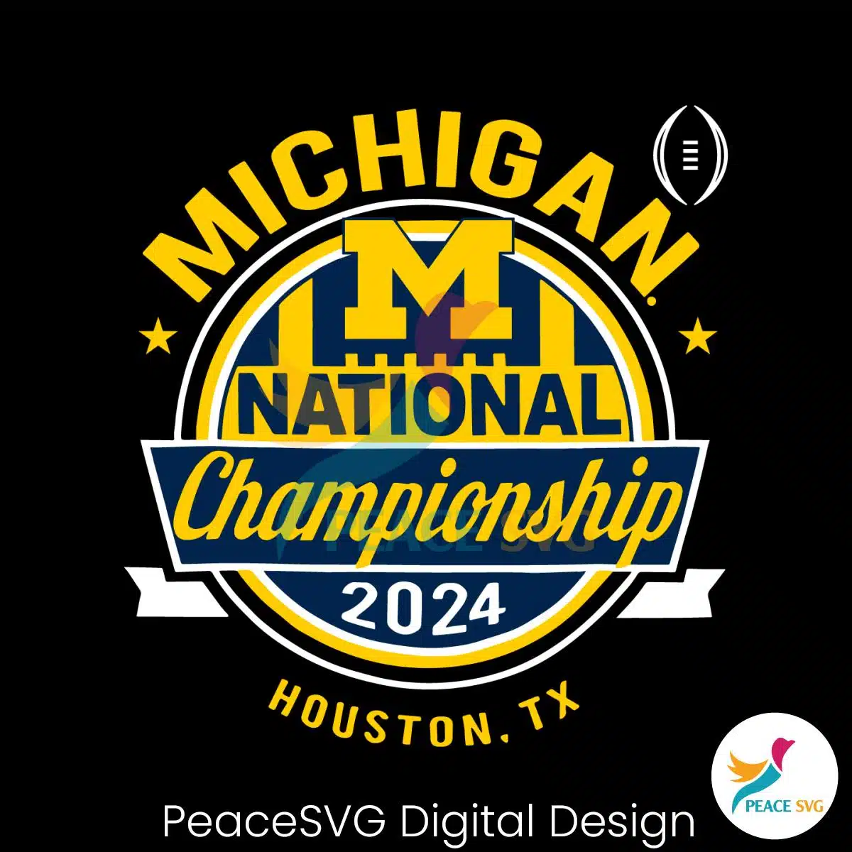 Michigan Wolverines 2024 CFP National Championship Svg Clipart ...