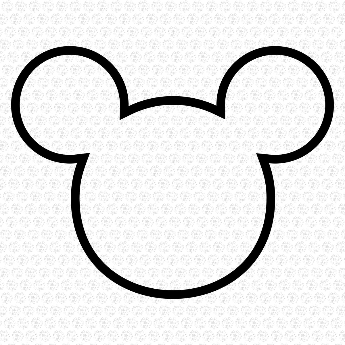 mickey ears outline