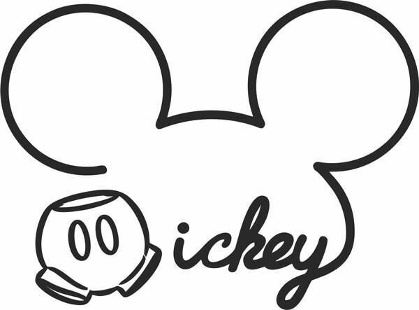 mickey head outline