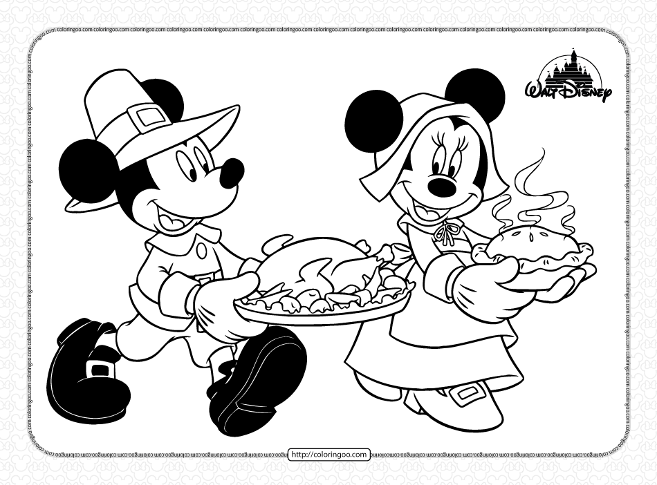 mickey mouse thanksgiving coloring pages