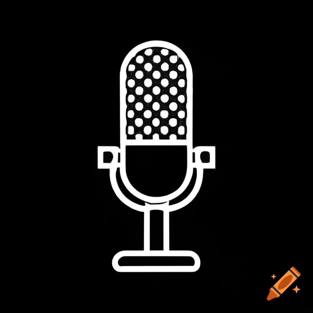 minimalistic vector illustration of a cute microphone on Craiyon
