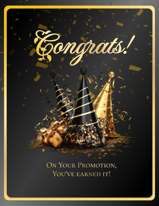 Editable Congratulations Card Custom Template