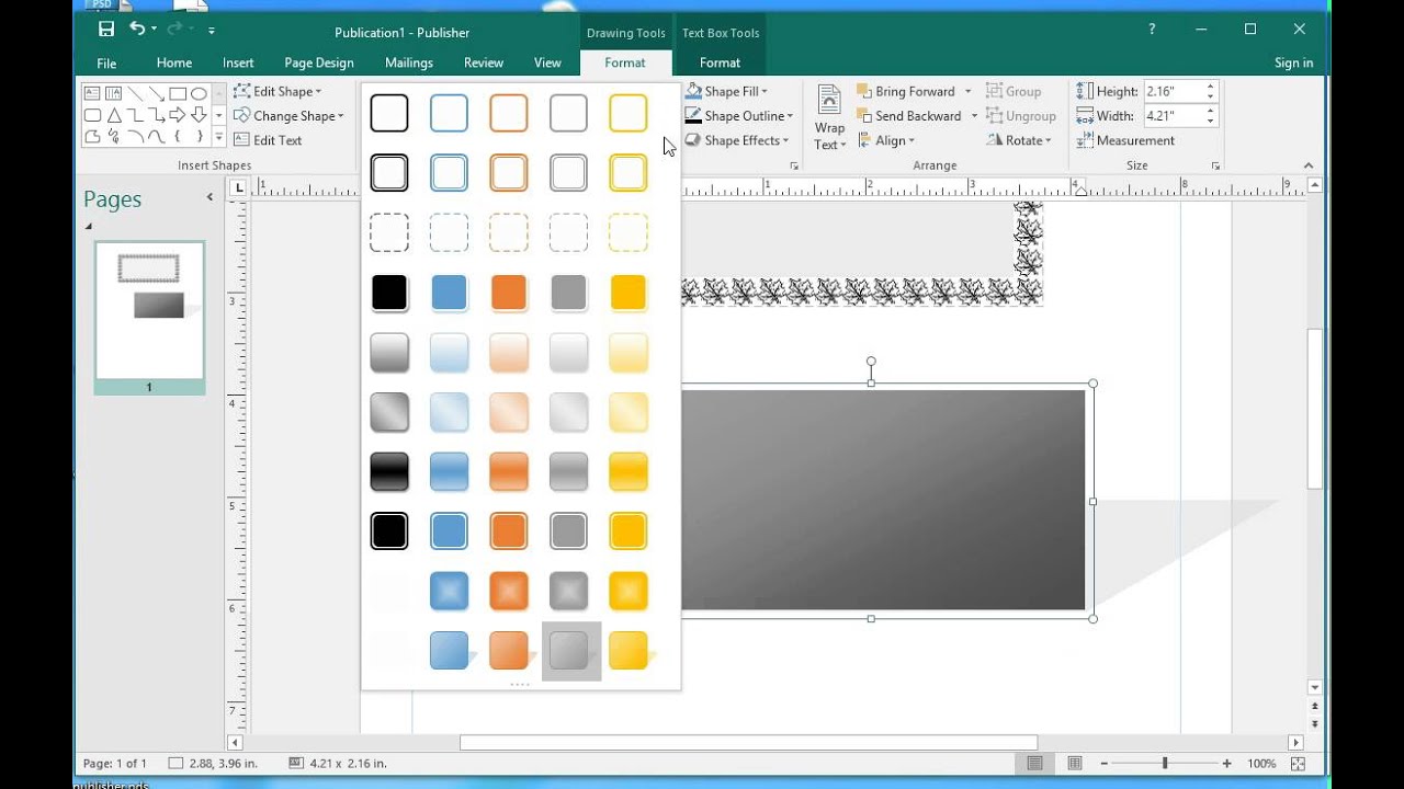 microsoft publisher borders