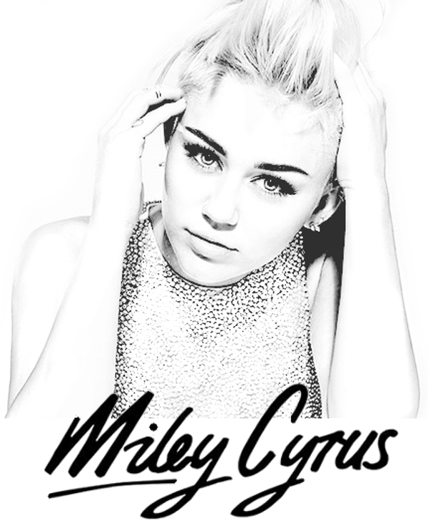 Free Miley Cyrus coloring page for kids