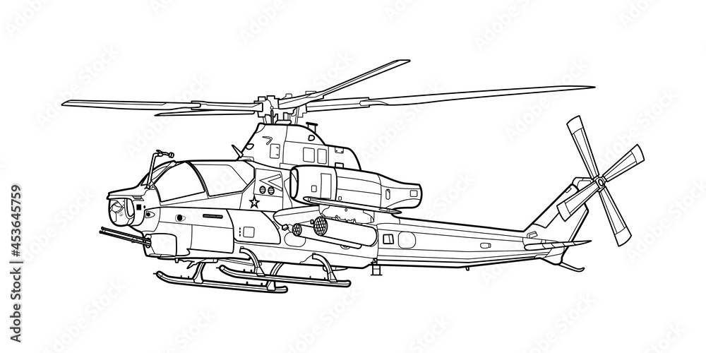 military helicopter coloring pages
