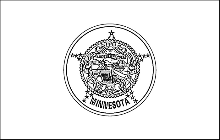 minnesota state flag coloring page