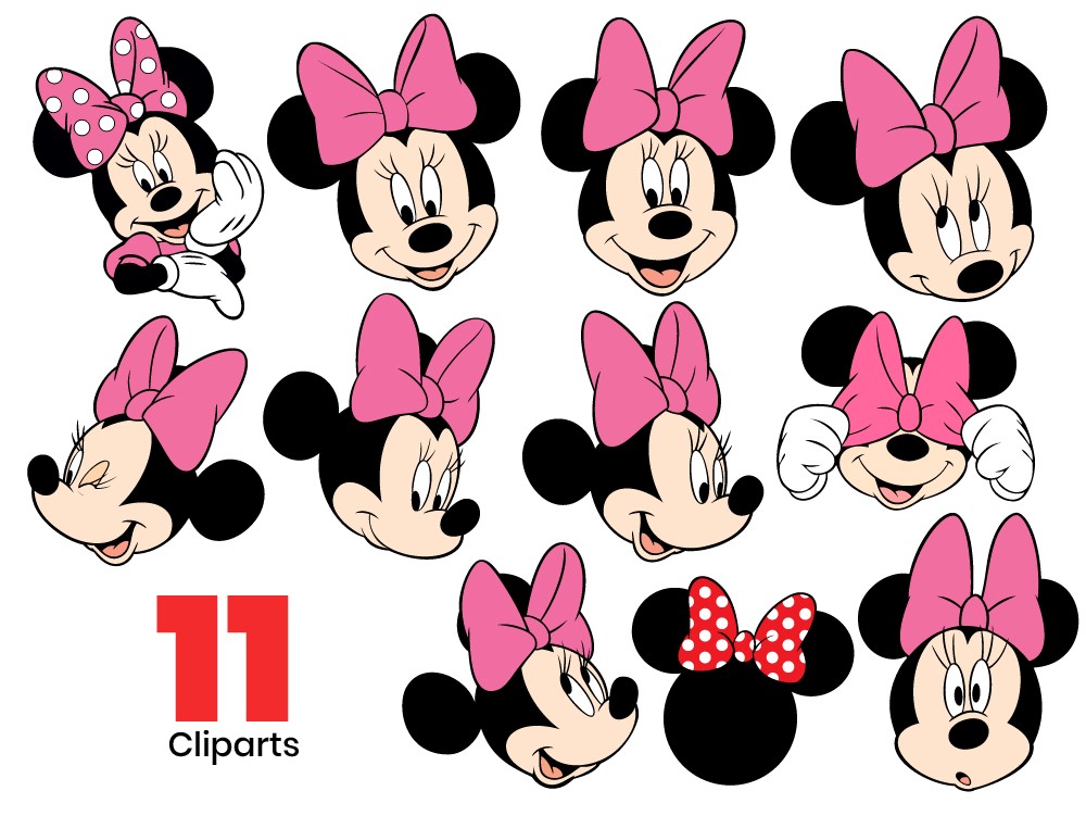 minnie head clipart