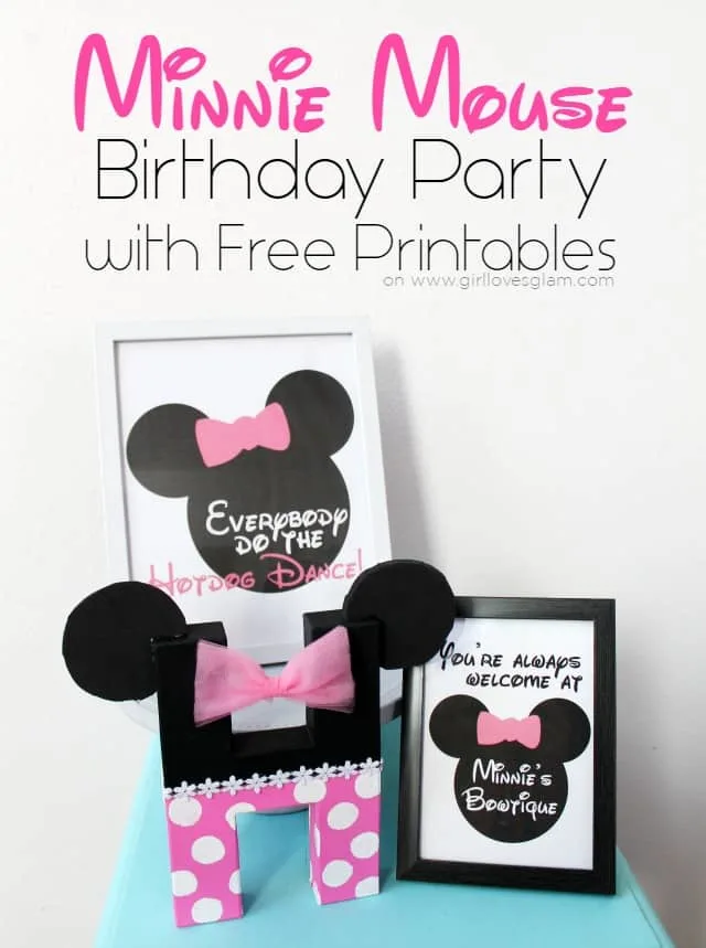 minnie mouse birthday party free printables
