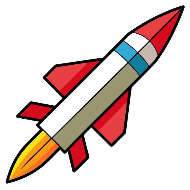 Missile clipart cartoon style vector illustration | Premium AI ...