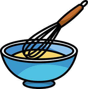 Mixing bowl and spoon - Free vector clipart images on clipart library.com