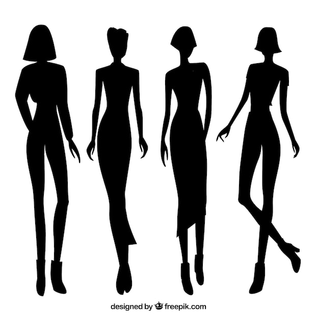 Model Silhouette Images - Free Download on clipart library