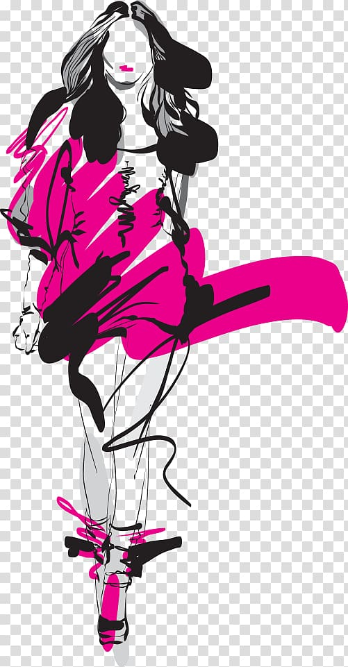 Free: Profile of woman illustration, fashion model Fashion ...