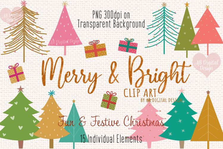 modern christmas cliparts