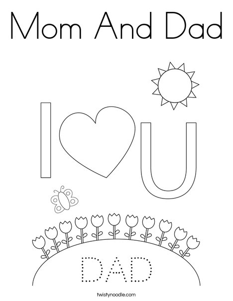 mom and dad coloring pages