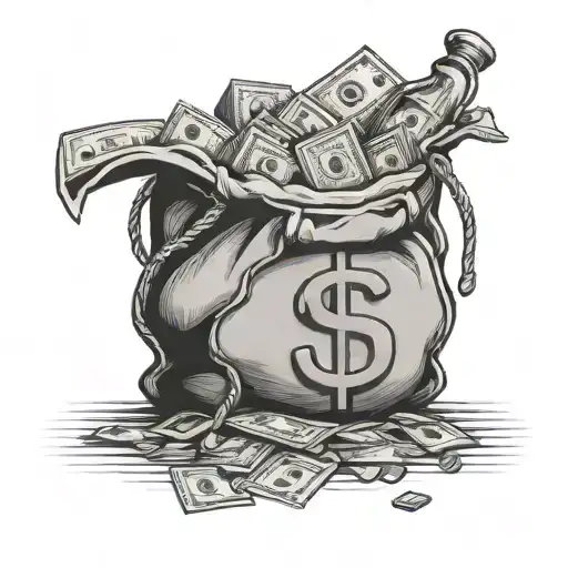 money bags tattoo designs