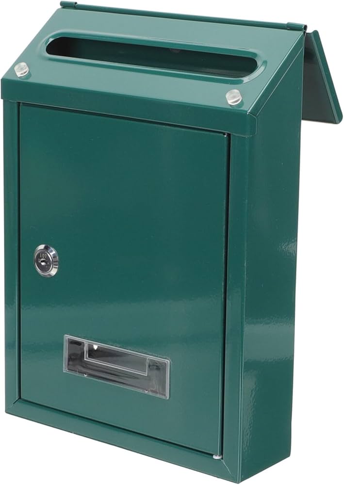 DOITOOL Office Mailboxes Metal Outdoor Mounted Post Box Lock for Letter  Insert Home Business Use Secured Proposal Money Box (Green) : Amazon.de:  DIY &amp; ...