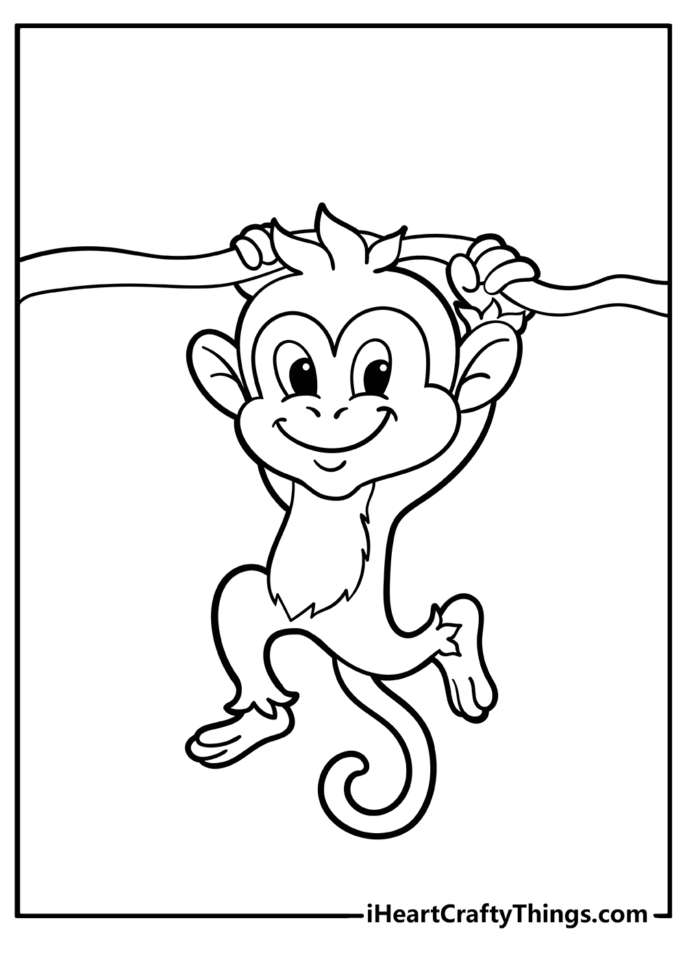 Monkey Coloring Pages (100% Free Printables)