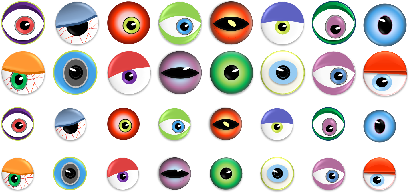 monster eyes clipart