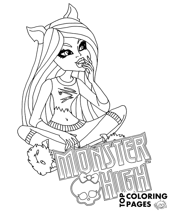 monster high coloring pages clawdeen wolf