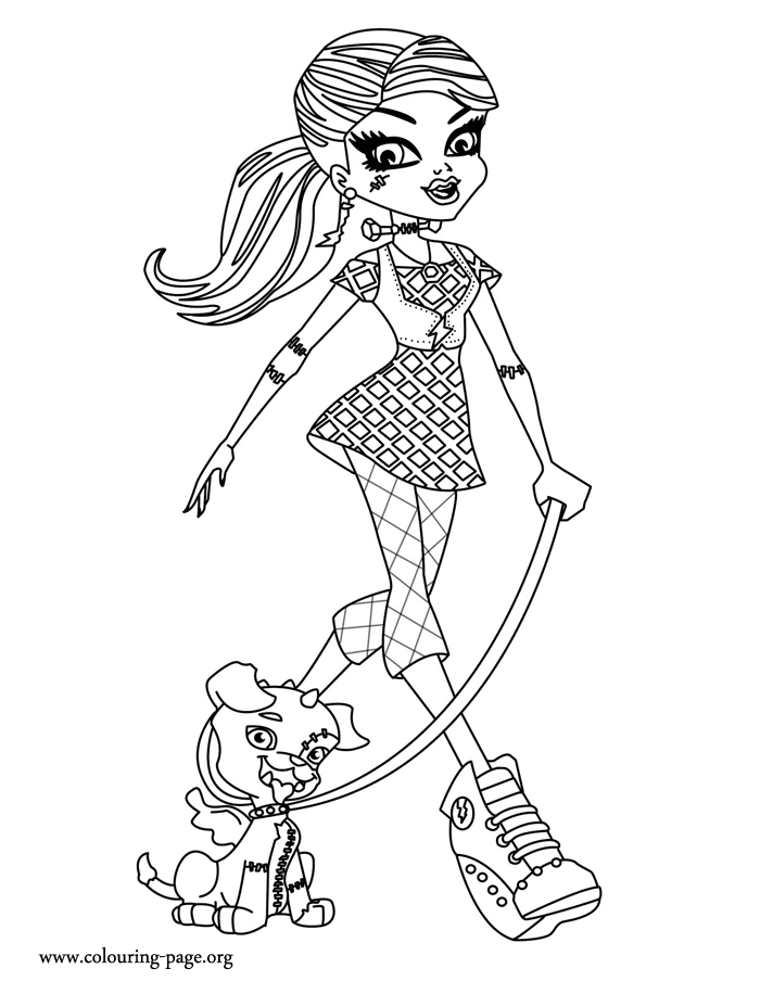 monster high pets coloring pages